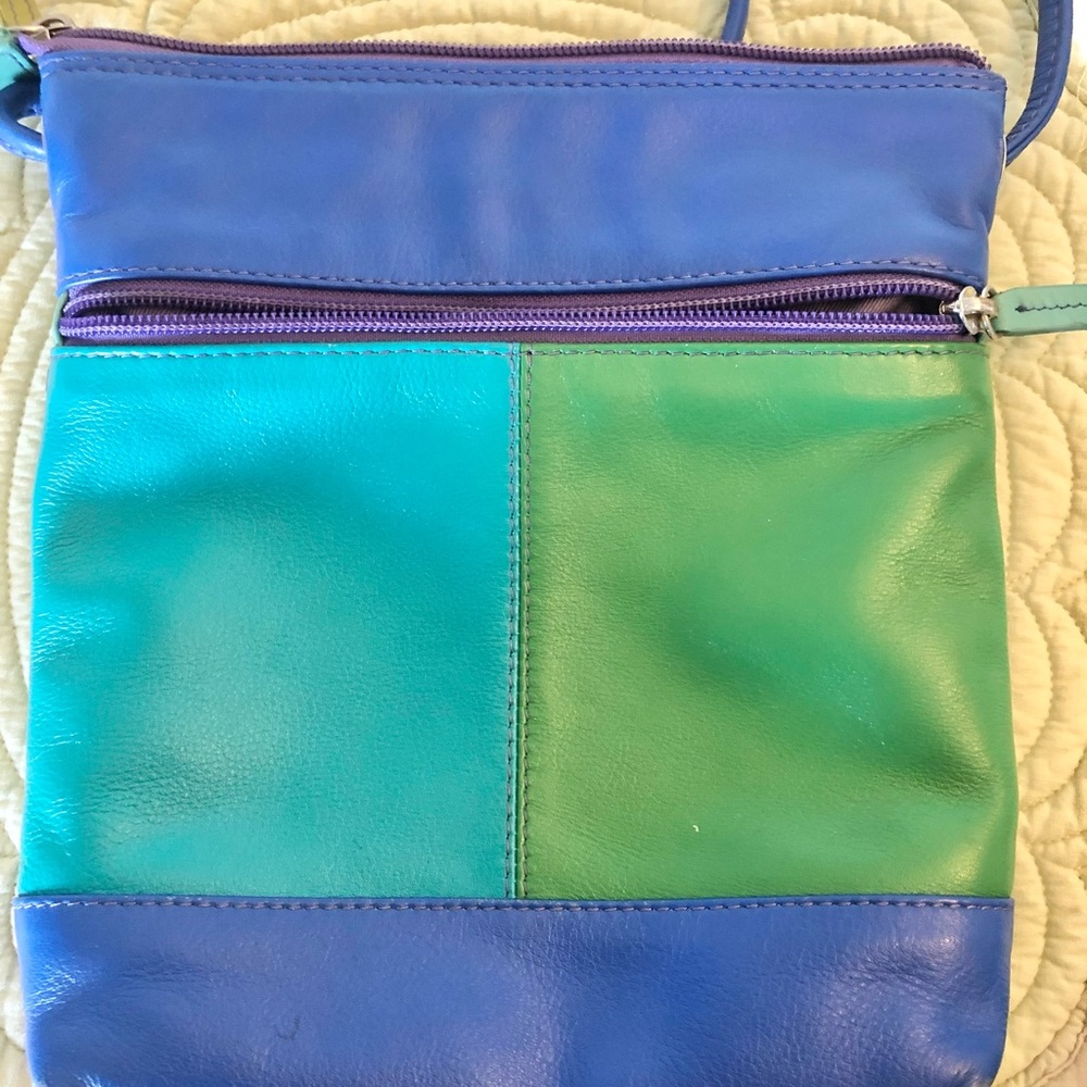 Ili New York Color-block leather crossbody handbag